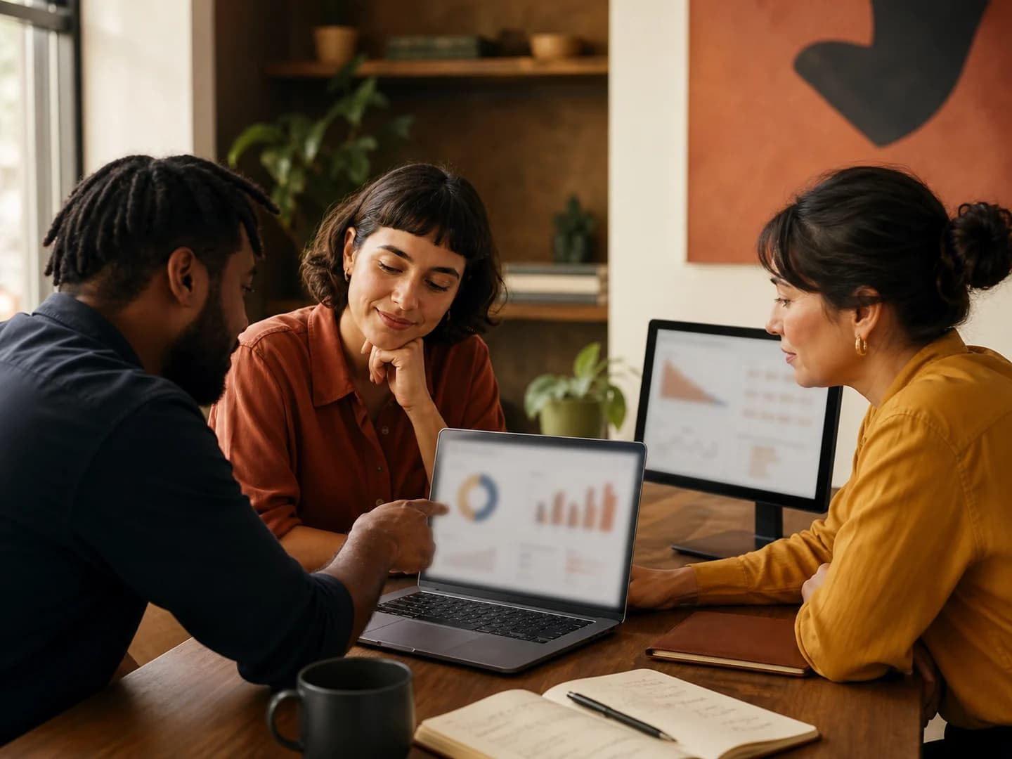 People collaborating around data and automation.